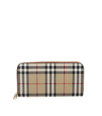 Beige Elmore Checks Wallet 1