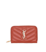 Dark Orange Cassandre Quilted Wallet 1