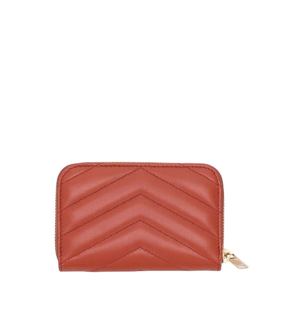 Dark Orange Cassandre Quilted Wallet 2