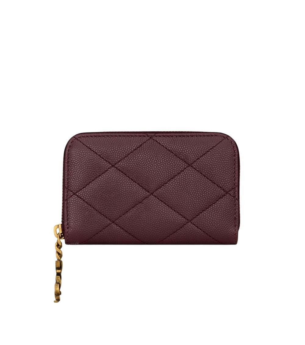 Wine Red Quilted Wallet 1