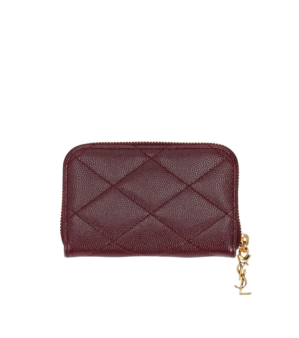 Wine Red Quilted Wallet 2
