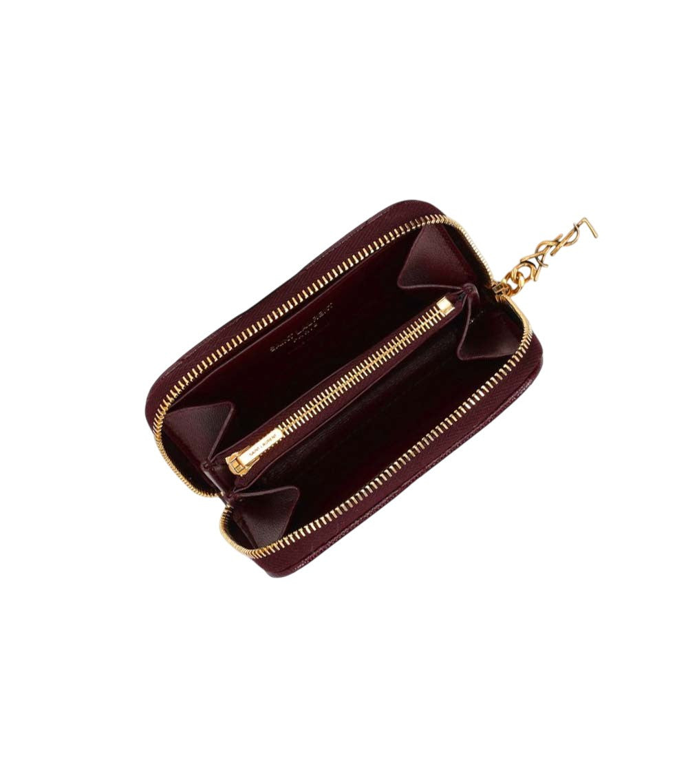 Wine Red Quilted Wallet 3
