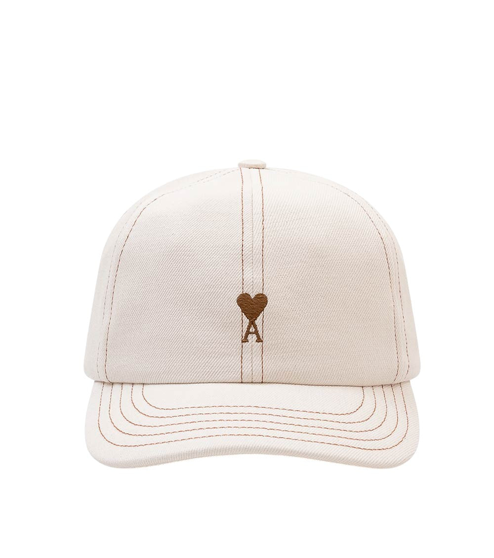 Off White Solid Baseball Cap 1