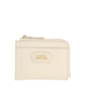 Off White Solid Zip Wallet 1