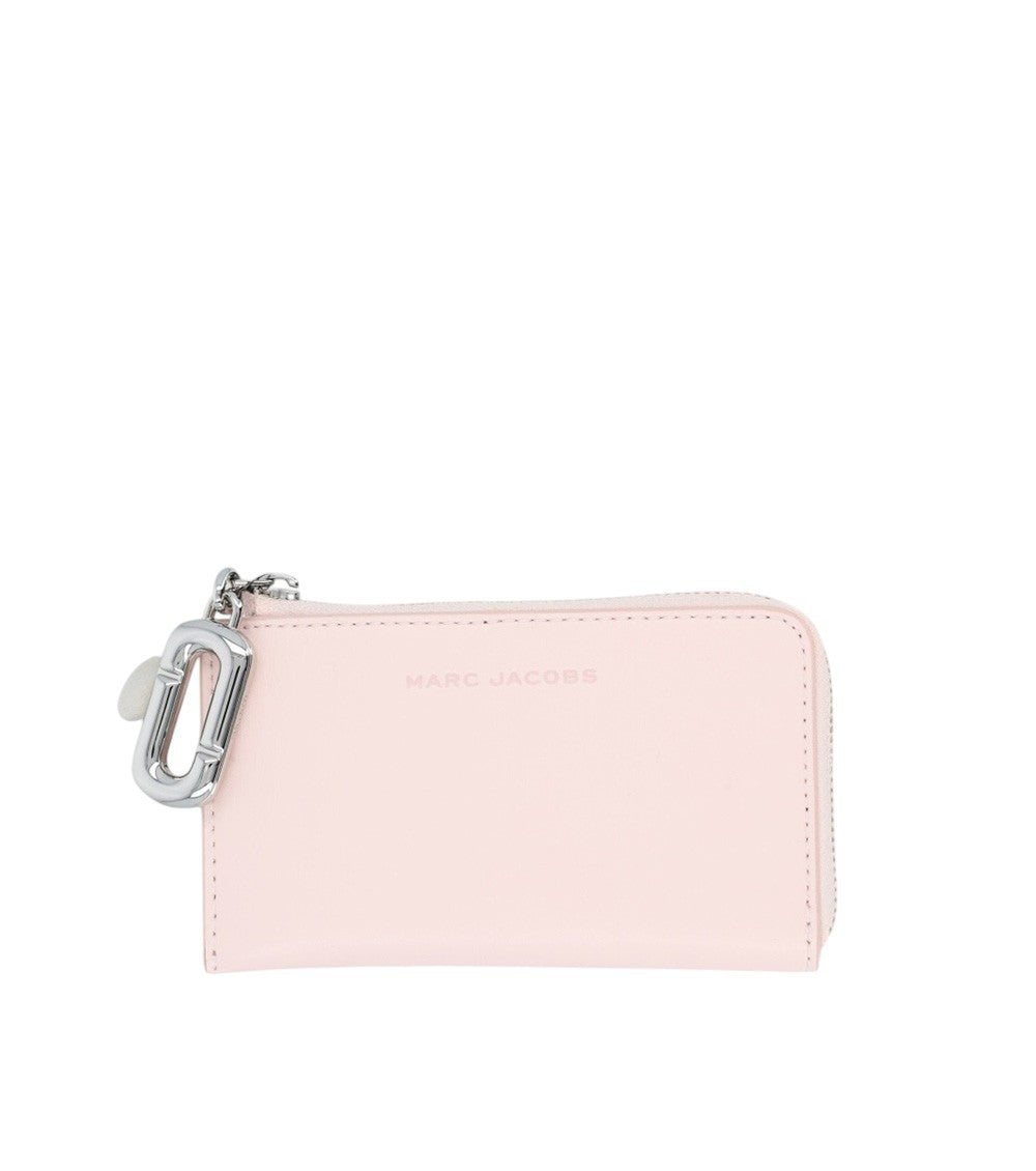 Light Pink Solid Zip Wallet 1
