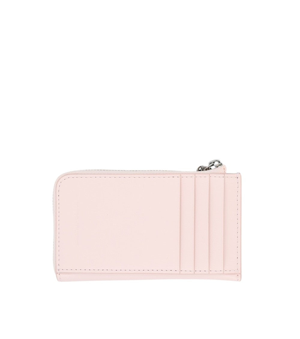 Light Pink Solid Zip Wallet 2