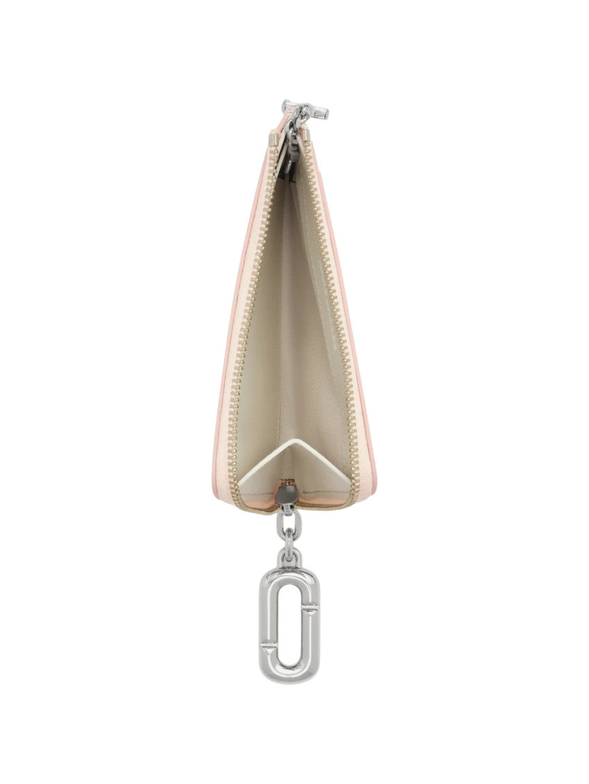 Light Pink Solid Zip Wallet 3