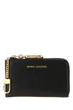 Black Solid Zip Wallet 1