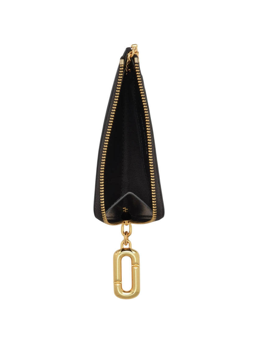 Black Solid Zip Wallet 4