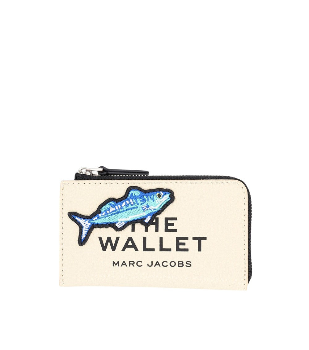 Off White Embroidered Wallet 1