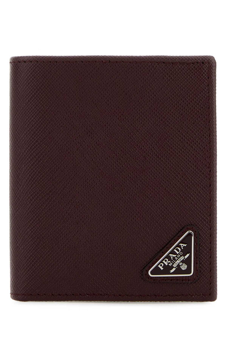 Dark Maroon Minuteria Textured Wallet 1
