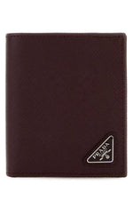 Dark Maroon Minuteria Textured Wallet 1