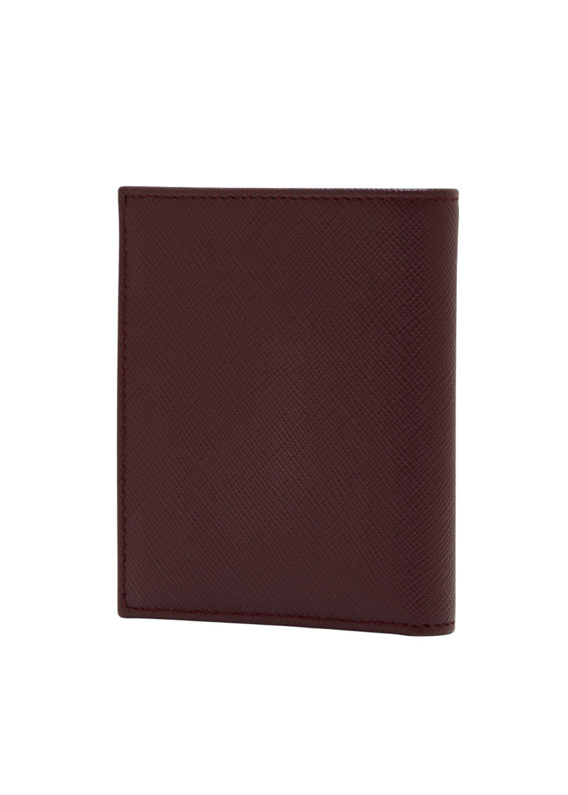 Dark Maroon Minuteria Textured Wallet 2