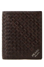 Dark Brown Minuteria Woven Wallet 1