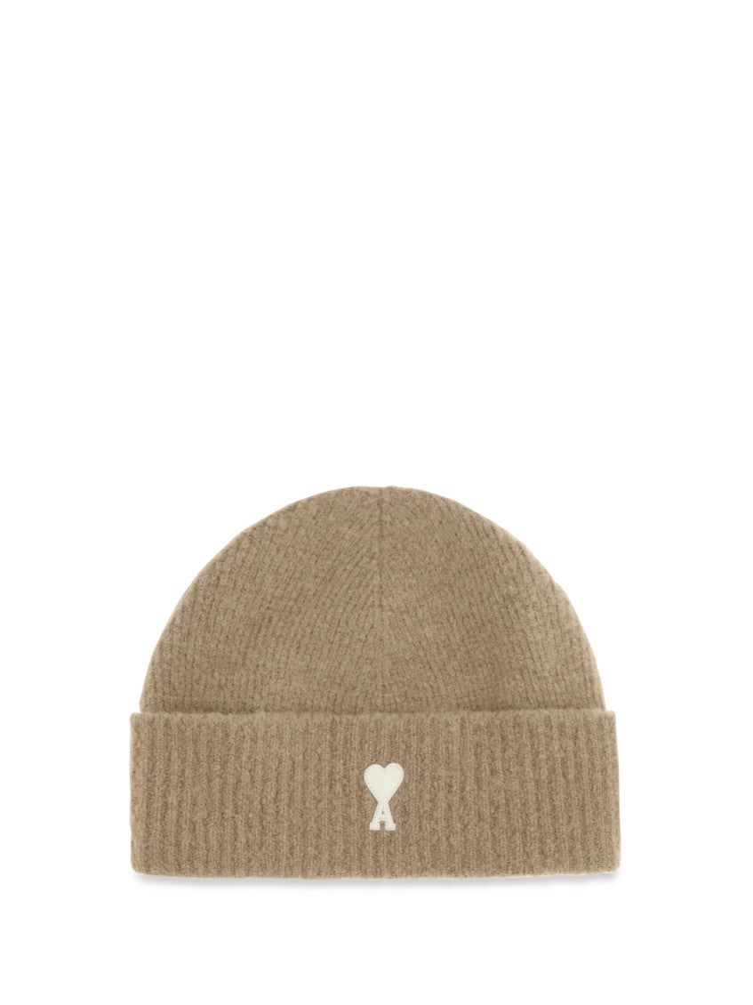 Beige Solid Beanie Cap 1
