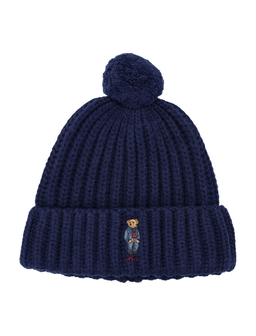 Navy Blue Knitted Beanie Cap 1