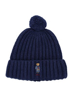 Navy Blue Knitted Beanie Cap 1