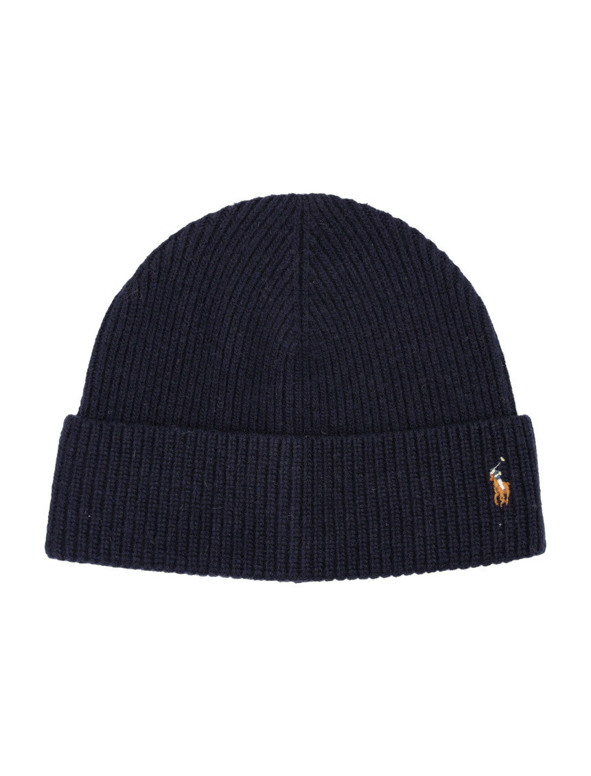Dark Blue Knitted Beanie Cap 1