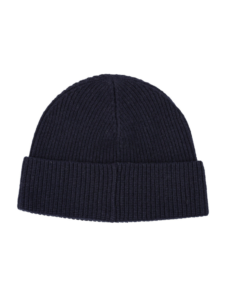Dark Blue Knitted Beanie Cap 2
