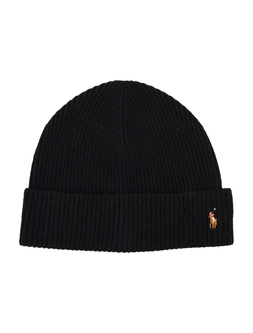 Black Knitted Beanie Cap 1