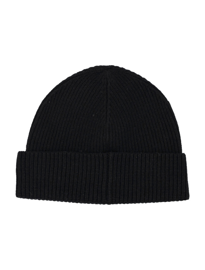 Black Knitted Beanie Cap 2