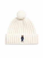 Off White Rib Knitted Beanie Cap 1