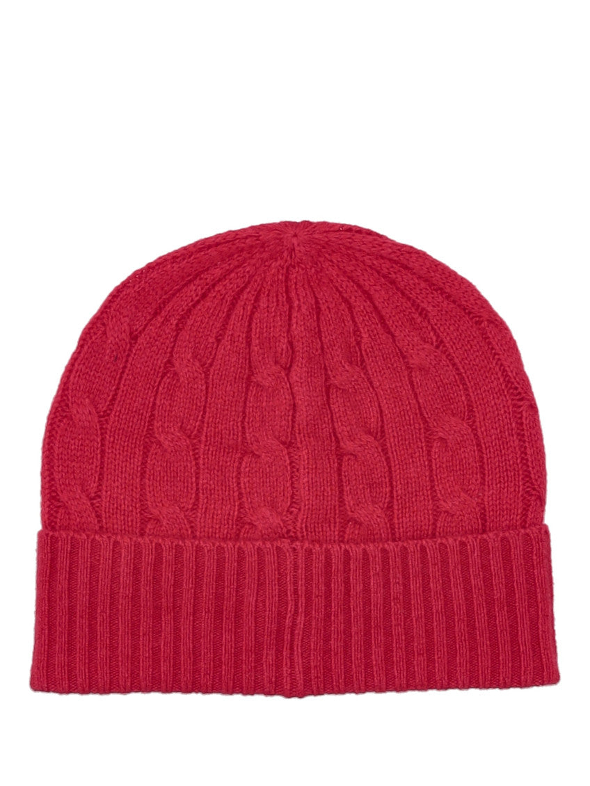 Red Knitted Beanie Cap 2