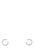 Silver Embellished Studded Earrings 1