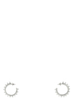 Silver Embellished Studded Earrings 1
