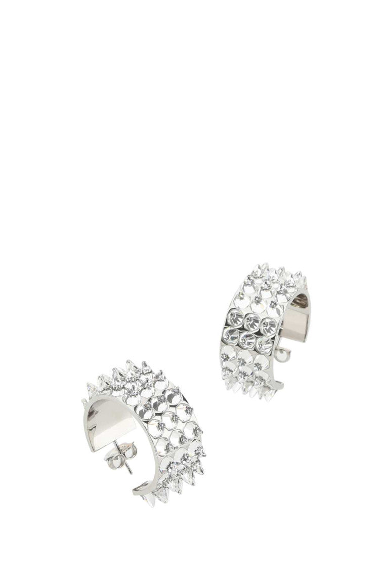 Silver Embellished Studded Earrings 2
