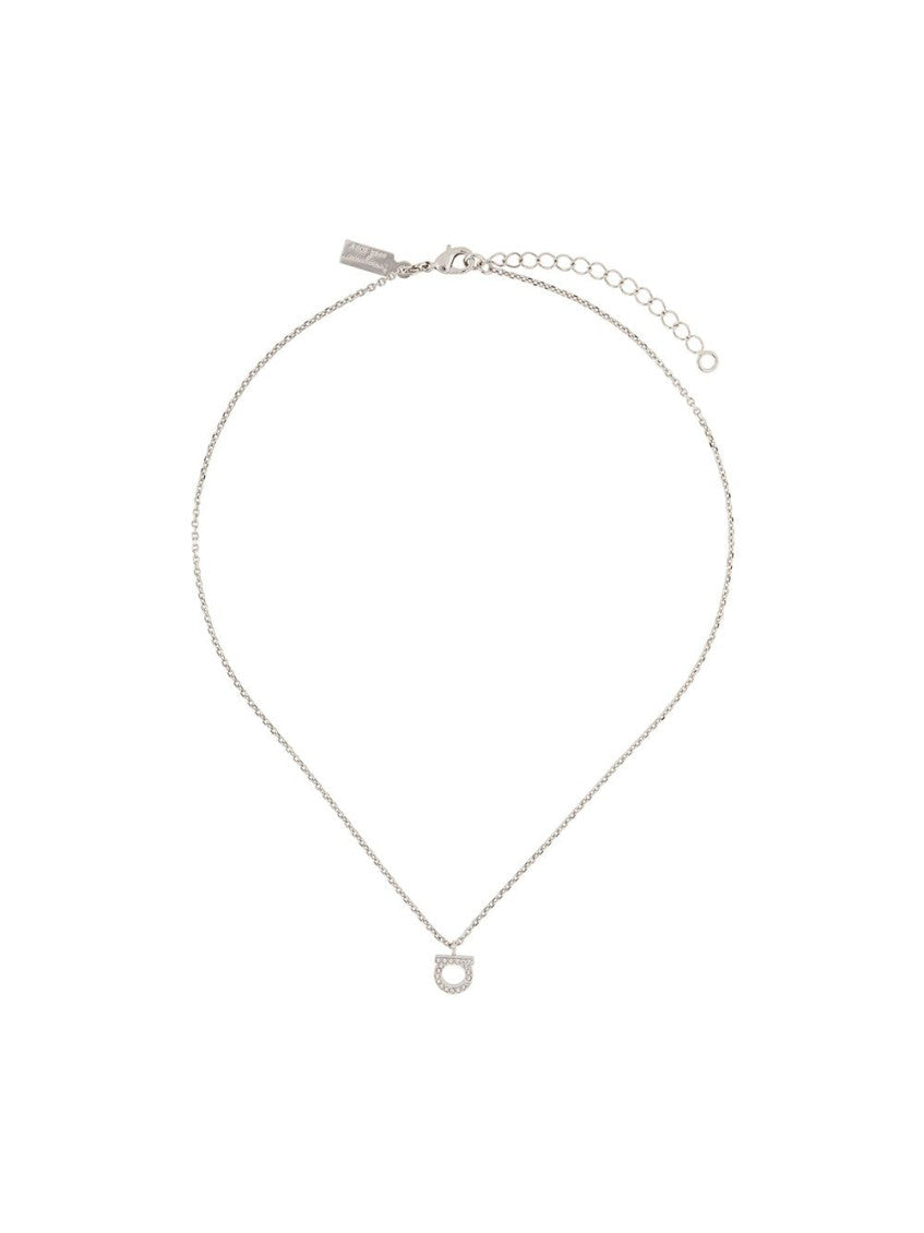 Silver Gancini Crystal necklace 1