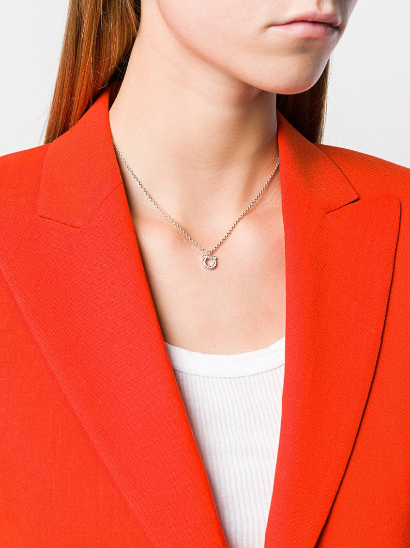 Silver Gancini Crystal necklace 2