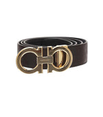 Dark Brown Gancini Buckle Belt 1