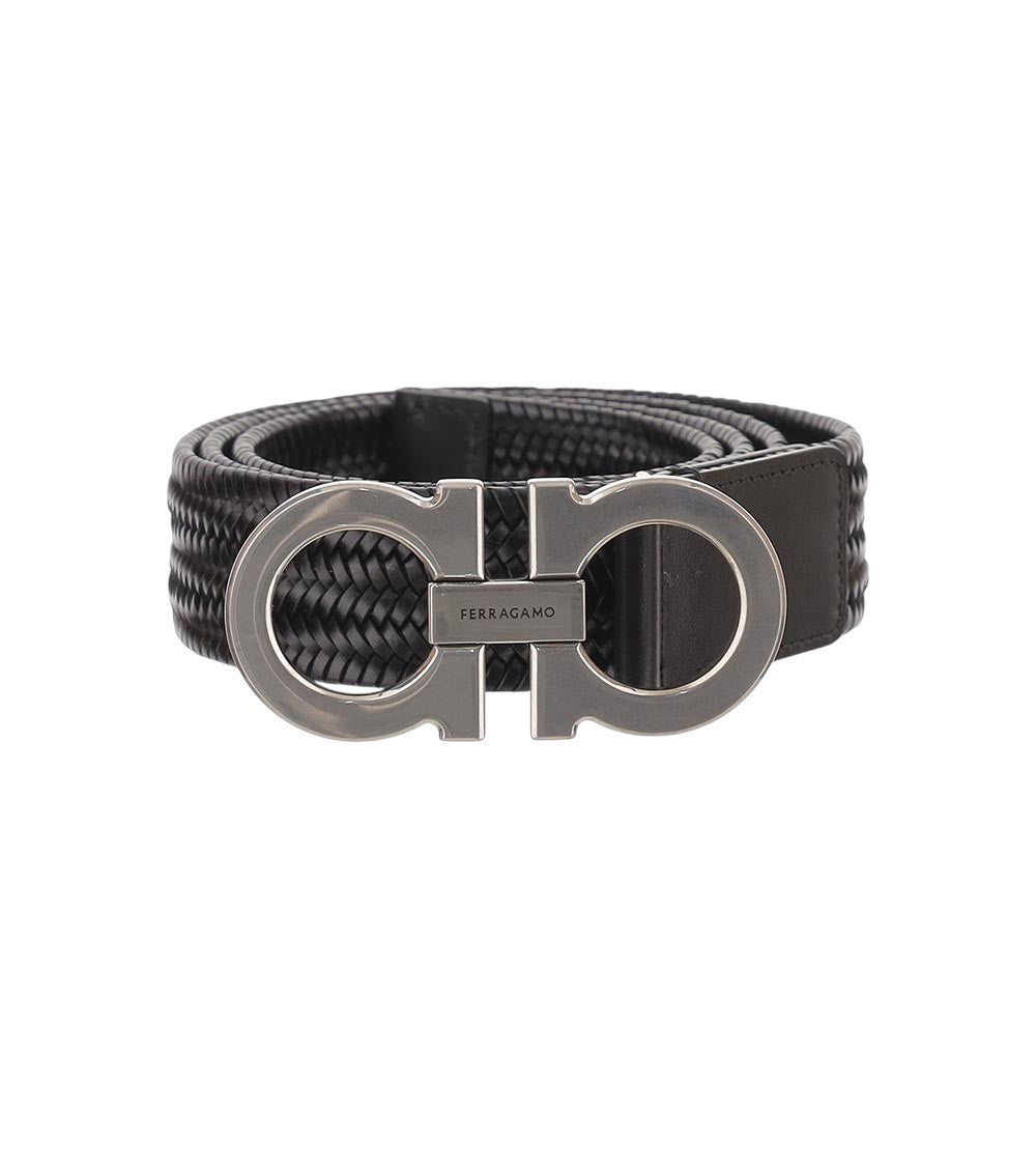 Black Woven Buckle Belt 1