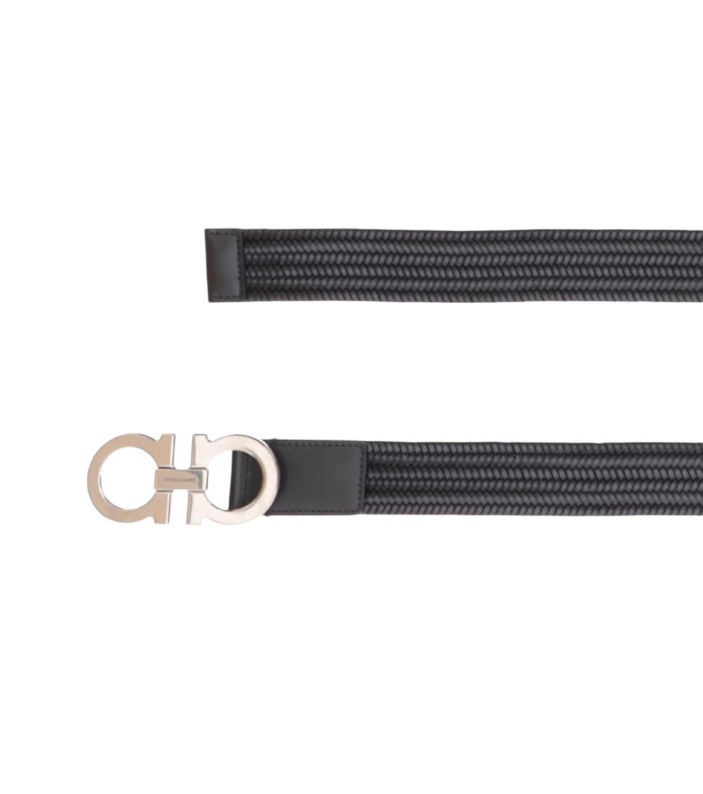 Black Woven Buckle Belt 2