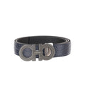 Navy Blue Gancini Buckle Belt 1