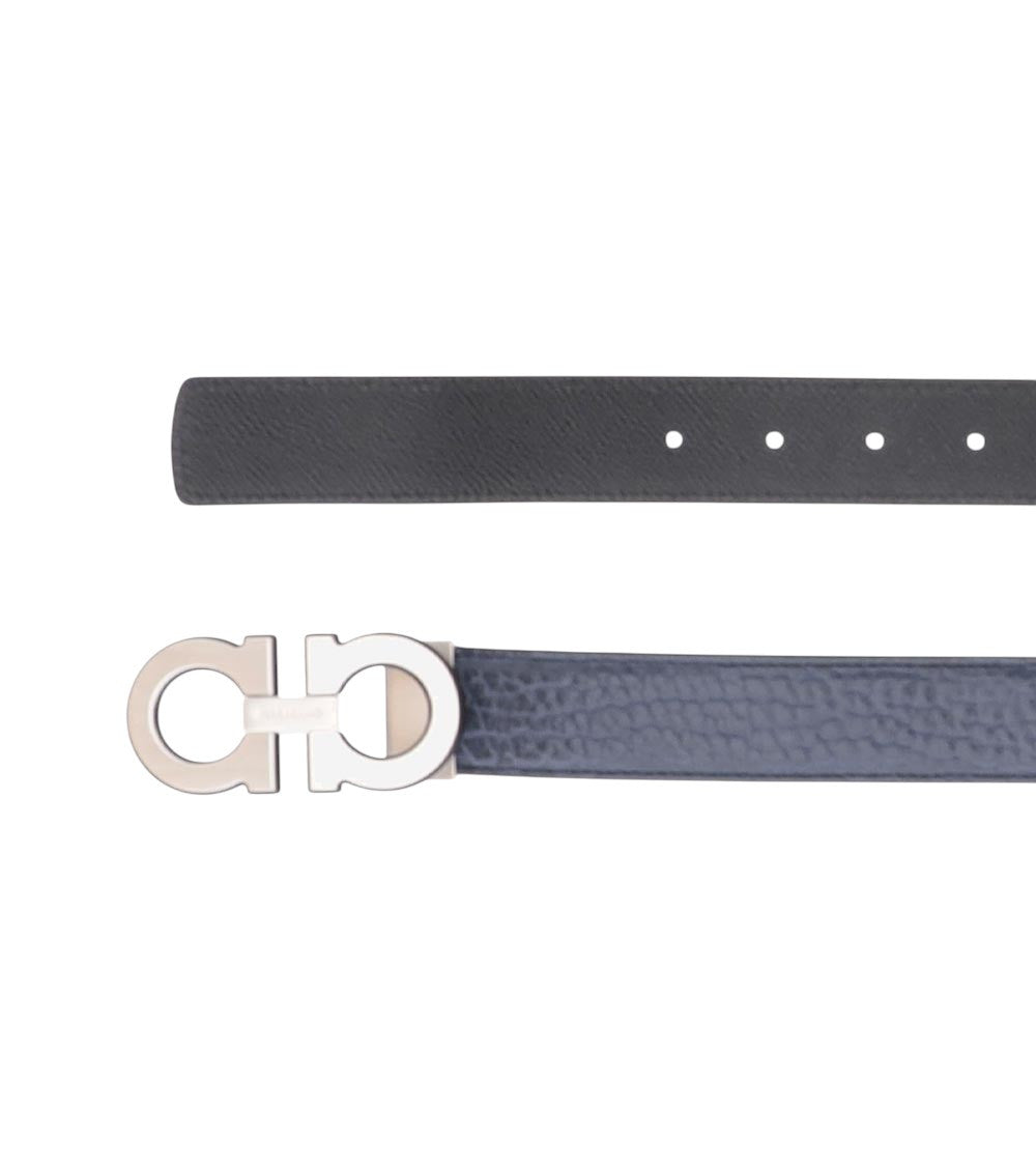 Navy Blue Gancini Buckle Belt 2