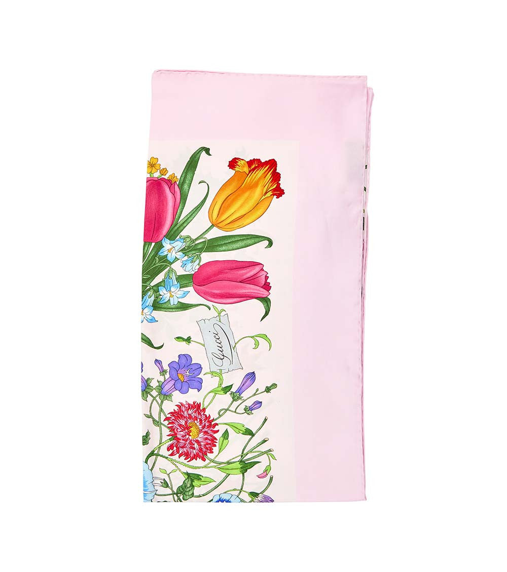 Pink Floral Scarf 1