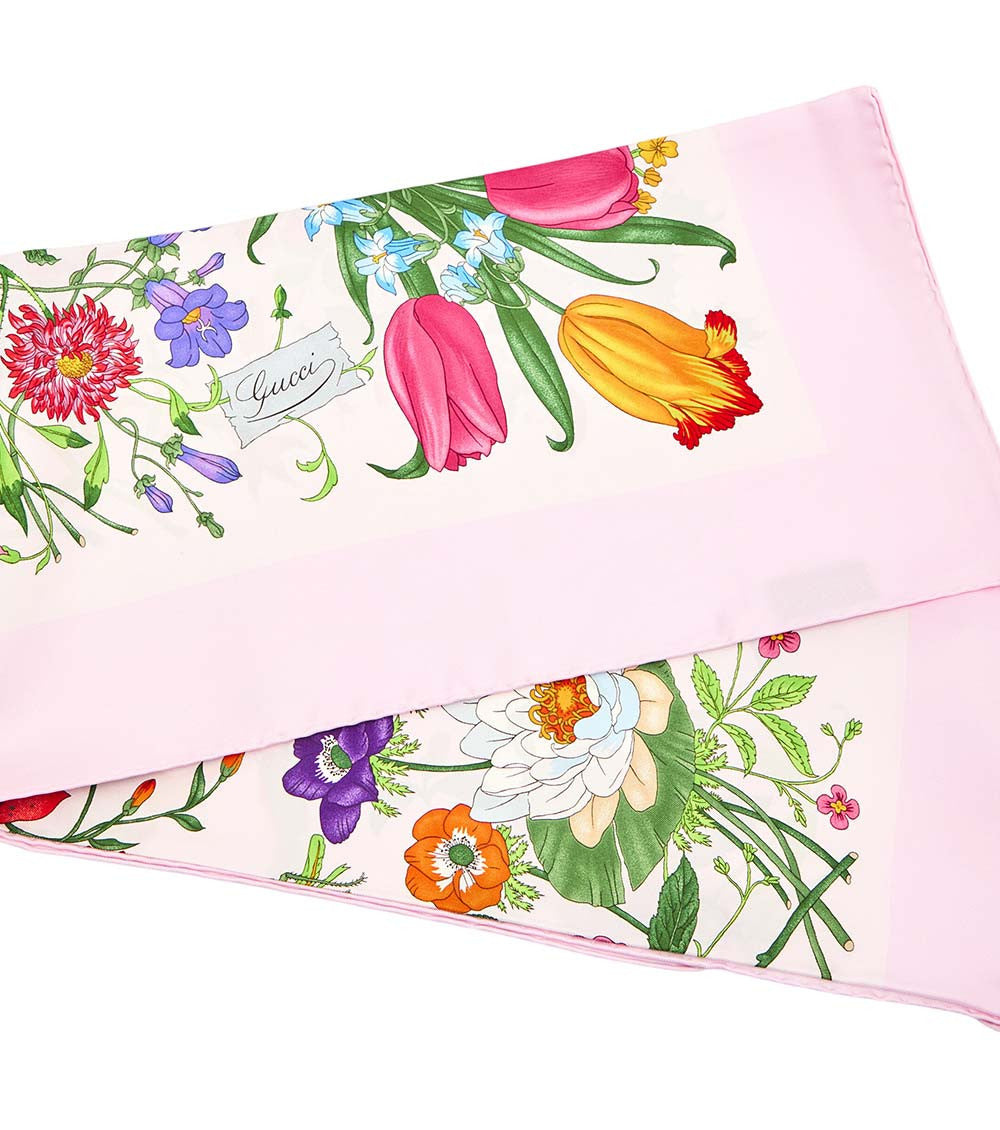 Pink Floral Scarf 2
