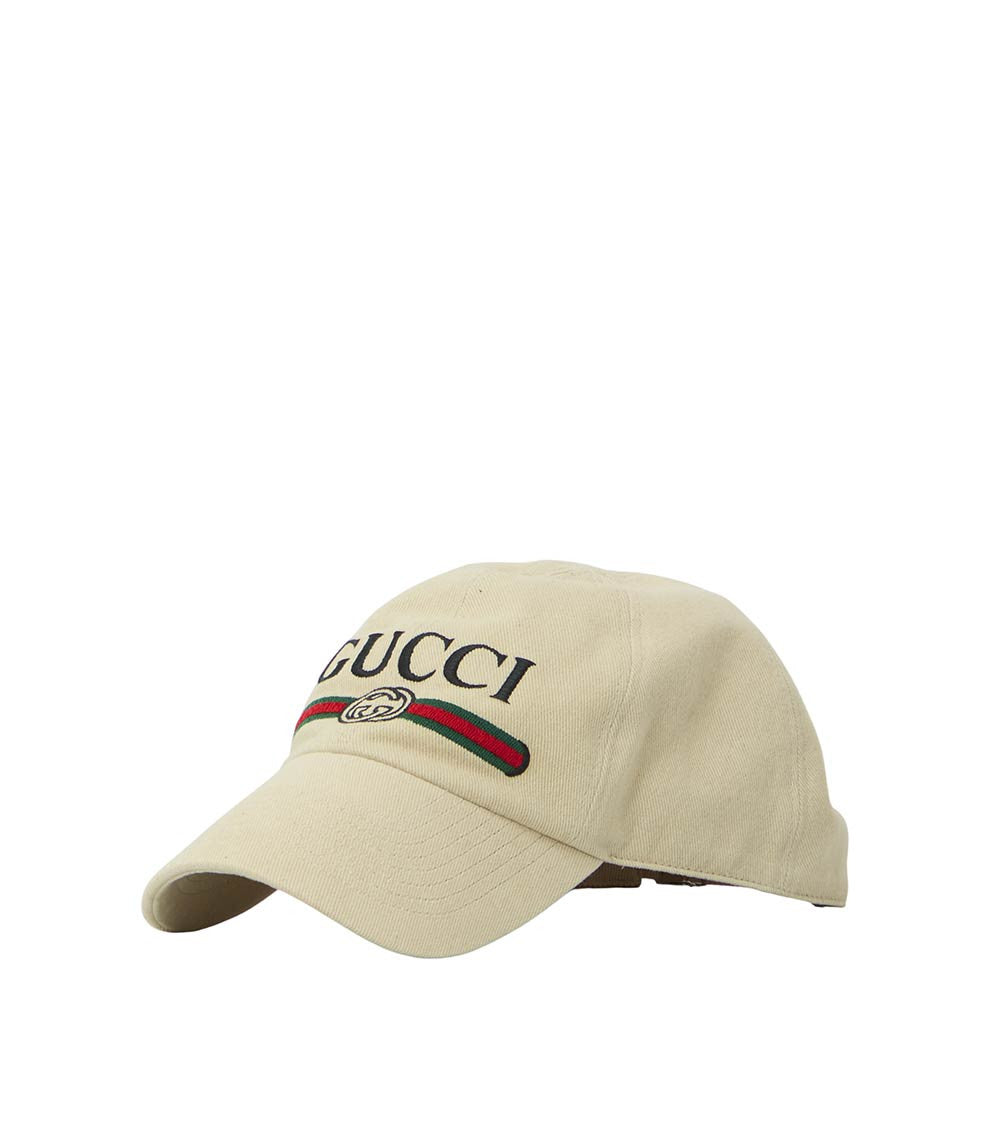 Beige GG Logo Baseball Cap 1