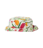 White Floral Bucket Hat 1