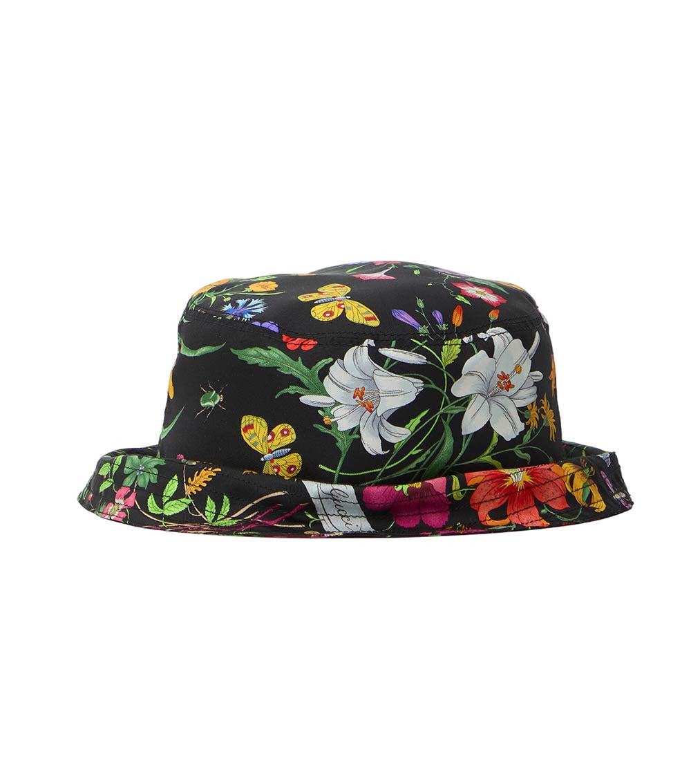 Black Floral Bucket Hat 2
