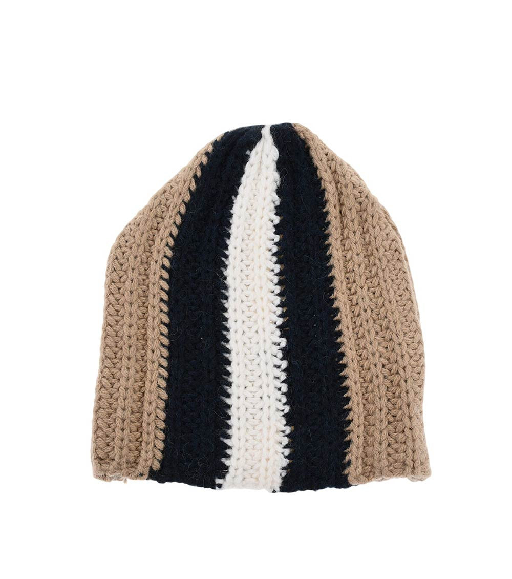Multicolor Striped Beanie Cap 1