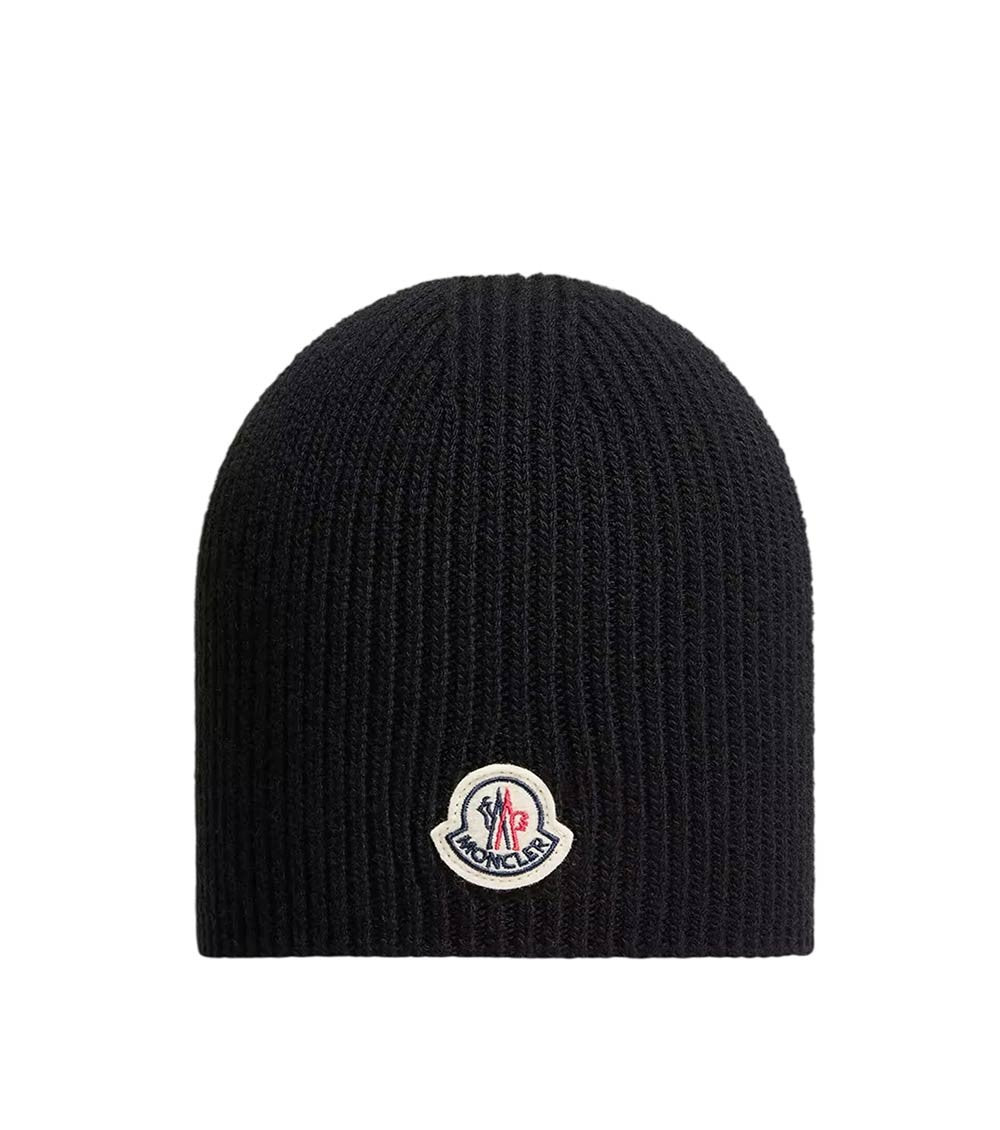 Black Logo Beanie Cap 1