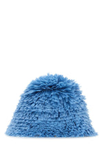 Light Blue Raffia Bucket Hat 1