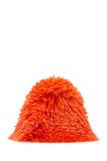 Orange Raffia Bucket Hat 1