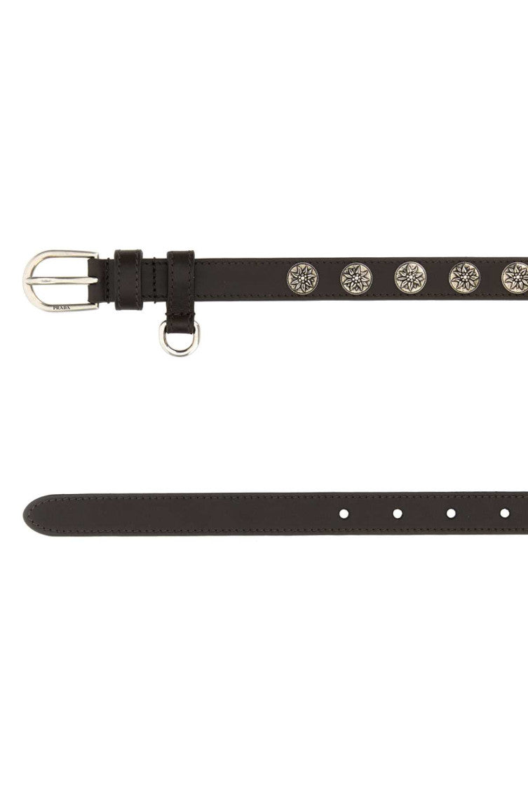 Dark Brown Classic Studded Belt 2