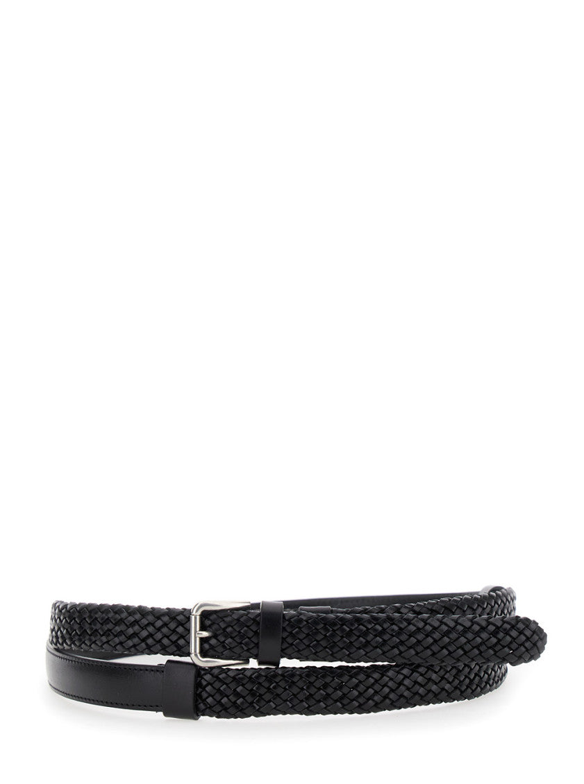 Black Woven Buckle Belt 1