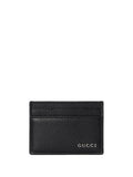 Black Logo leather card case 1