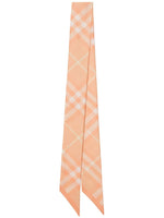 Pink Checked silk scarf 1